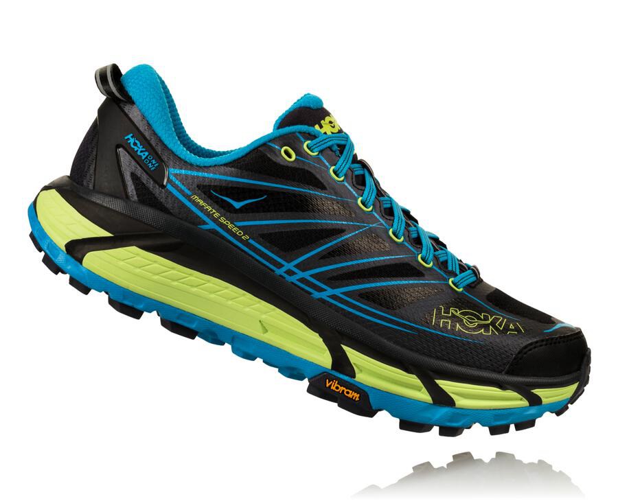 Hoka One One Spor Ayakkabı Erkek Siyah/Mavi - Mafate Speed 2 - XJ8726450